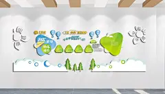 放飞梦想快乐成长文化墙学校