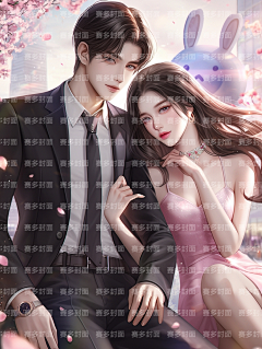 赛多封面设计工作室采集到版权-都市女频双人多人【授权QQ3324352440】