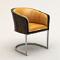 armani classic tub chair 3d model