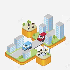 手绘城市高清素材 公路 卡通 商务 城市 建筑 手绘 水彩 汽车 马路 元素 免抠png 设计图片 免费下载 页面网页 平面电商 创意素材