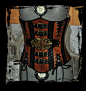 steampunk leather corset by Lagueuse