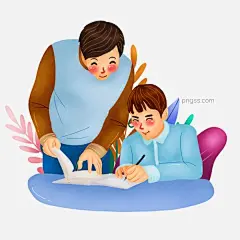 做作业的人物png图图片大小2000x2000px 图片尺寸2.59 MB 来自PNG搜索网 pngss.com 免费免扣png素材下载！PNG图#创意#读书#辅导#父子#复习#卡通手绘#看书#上课#套图#写作业#学生#学习#