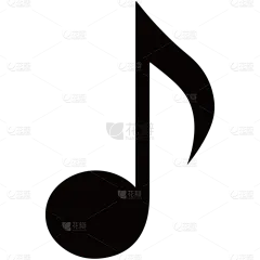 常规内容-图标系列黑色矢量音符元素