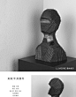 纳茉/现代简约抽象刻纹半身人物雕塑摆件家居软装饰品样板房客厅-tmall.com天猫