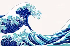 日式复古手绘海浪插画设计  - 源文件下载【酷图网】日式,复古,日系,日本,风格,手绘,海浪,浪花,海,背景,插画,插图,