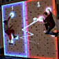 Augmented Climbing Wall combines projected graphics and body tracking technology to create interactive games