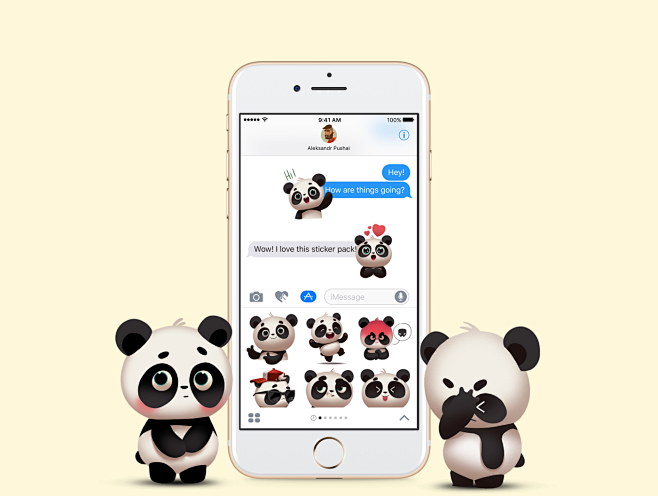 Panda Stickers : Mee...