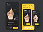 True Ice Cream - Shop cards flat ice cream ecommerce shop yellow app design minimal ios design button mobile ux clean app ui