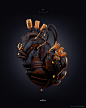 Black Gold Heart, Vladislav Ociacia : Project for my shop. 
Soon in stock - https://www.buyourobot.com/downloads/category/robotic-organs/robotic-heart/