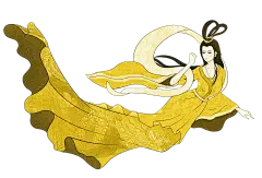 简约大气中秋节嫦娥奔月插画素材