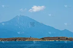 阿陀斯山前小岛上的一棵橄榄树