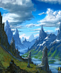 Mountains Cut by River by Concept-Art-House on DeviantArt