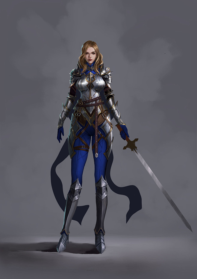 ArtStation - 女骑士 练习,...