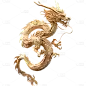 龙年春节3D金属龙中国龙元素