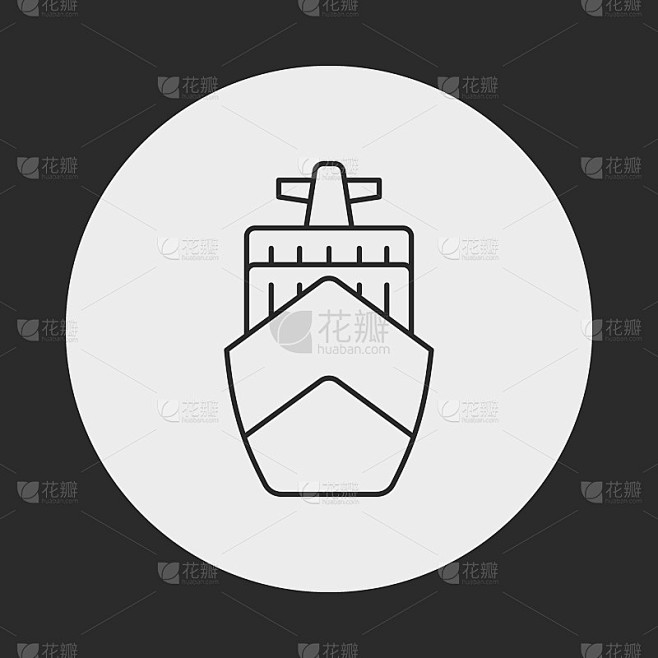 物流船舶线图标