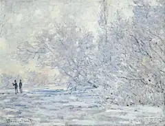 大师莫奈画中的雪景，高冷之美︱艺术名画