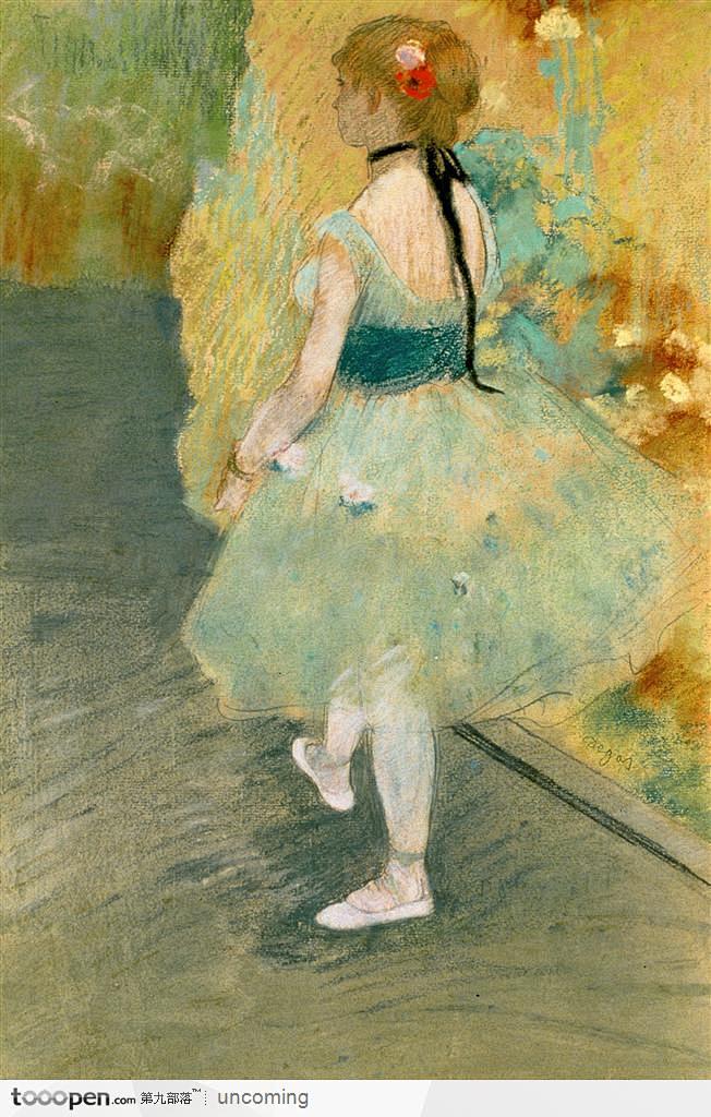西方印象派油画大师作品--跳芭蕾舞的少女