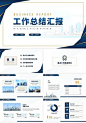 蓝色简约商务工作总结工作汇报PPT模板简约蓝色工作汇报