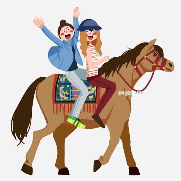 春节旅行骑马插画图片大小2000x200...