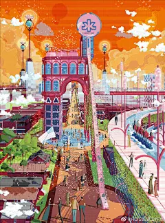 Vilius Vizgaudis reimagines Texan city as &quot;capital of sustainable living&quot;
总体概念规划被命名为“礼物”，该提议基于“巴黎作为气候适应能力的世界之都的象征价值”，将德克萨斯州的巴黎市转变为一个生态友好的大都市。（评论区附上原图链接） ​​​​