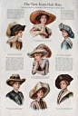 欧洲女性帽子图鉴。选帽、戴帽是欧洲名流家族的必修课程，帽子是名媛佳丽优雅登场的必备行头，甚至会成为能否得到皇室成员认可的重要装备。在欧洲皇室，不会戴帽的女人和一个不懂礼仪的女人一样是绝对不招人待见的角色。
