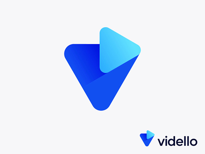 V +播放标志概念视频营销应用程序（wi...
