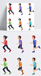 扁平卡通跑步者免抠png透明图层素材|奔跑吧少年,奔跑剪影,奔跑素材,卡通奔跑的人,卡通运动,狂欢人群,狂跑,励志,跑步,跑步的人,跑步人物,起跑,体育素材