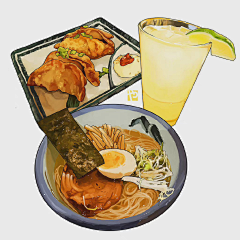洛伊69采集到插画集——美食绘