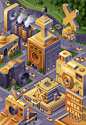 Illustration Isometric - Pixville by Kevin House, via Behance