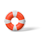 3d lifebuoy icon front view