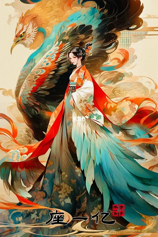 鸾鸟图片_AI古风-女图片素材-花瓣网