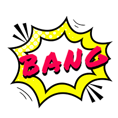 爆炸文字通知预告GIF表情包卡通