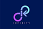 Premium Vector | Letter k infinity logo design inspiration. suitable for technology, brand and company logos design
