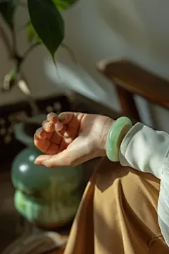 水润翡翠玉镯珠宝首饰
