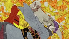 怪谈动画《怪化猫》由《座敷童子》《海坊主》《无脸怪》《鵺》《化猫》五个故事组成，背着一个大药箱、持着一把退魔之剑的卖药郎是每一个故事的联结者。画面有着浮世绘华丽的风格，平涂、绚丽的色彩和纹饰，装饰性的风、雨、水以及平面化的人物。极具特色让人难忘的神作。B站L[合集][720P]怪化猫[1-12+前传9-11全]