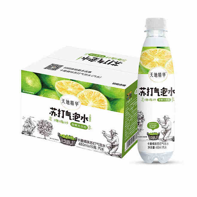 天地精华元气白桃气泡水480ml*15瓶...