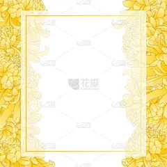 黄色,菊花,国境线,贺卡,请柬,计划书,母亲,花,问候