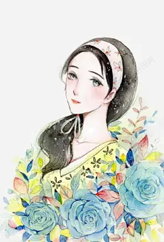 少女系唯美手绘插画 漫画 童话 青春 元素 免抠png 设计图片 免费下载 页面网页 平面电商 创意素材