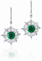 Emerald and Diamond Earing: 