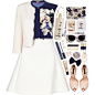 #fashionset #contestentry #Spring #skirt #navy #sandals