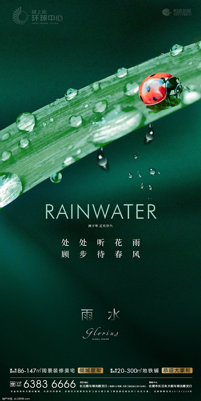 源文件-地产雨水节气海报