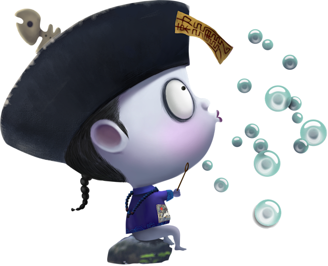 僵尸小僵尸可爱中国风僵小鱼创意壁纸卖萌萌萌的僵尸高清桌面小清新呆