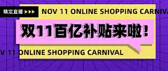 双十一补贴直播公众号首图