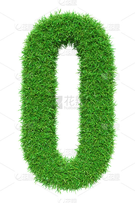 数字0,草,绿色,字体,三维图形,垂直画...