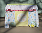 Card table playhouse, yellow and flower print with bunny