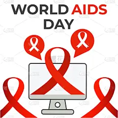 世界艾滋病日社交媒体帖子设计