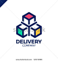 Y box logo. Delivery, Logistic or Transportation and industry icon. Flat Three box logotype