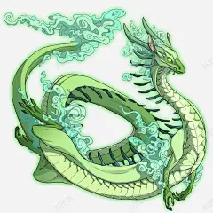 绿色的龙 平面电商 创意素材