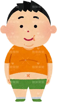 胖男孩（肥胖）男孩女孩子儿童表情包动作姿势贴纸扁平儿童插画元素卡通免扣png图片素材