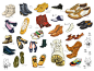 #SAI资源库#动漫超多鞋子的参考！底便鞋、运动鞋、靴子等各种款式一键get啦~自己收藏，转需~